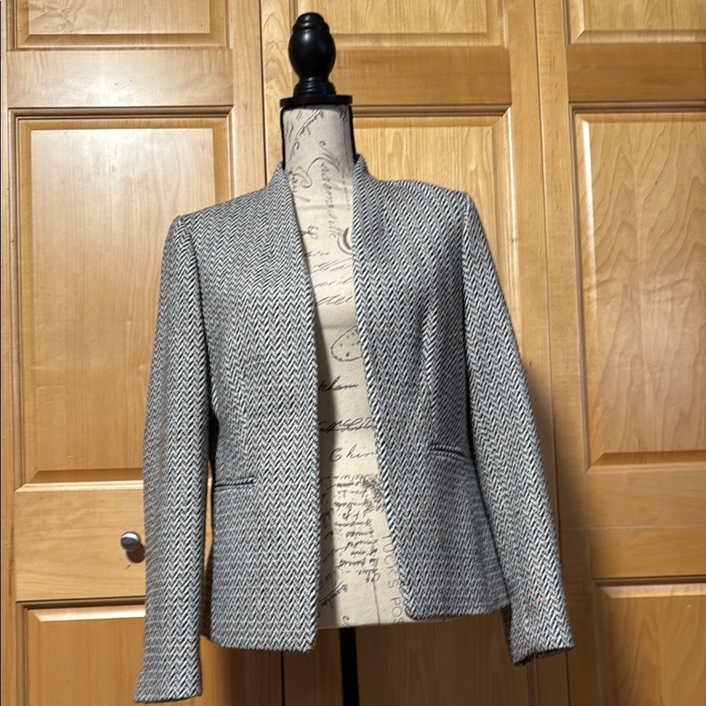 Women's Gray Herringbone Jacket